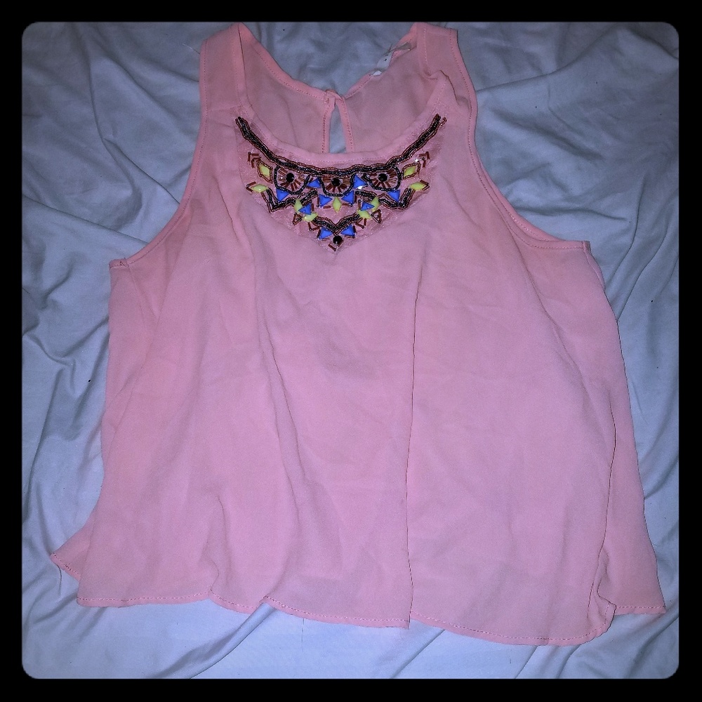 Beaded sleeveless top